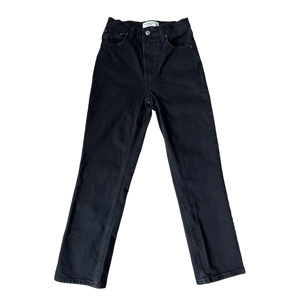 Abercrombie & Fitch The 90s Straight Ultra High Rise Black Jeans size 28